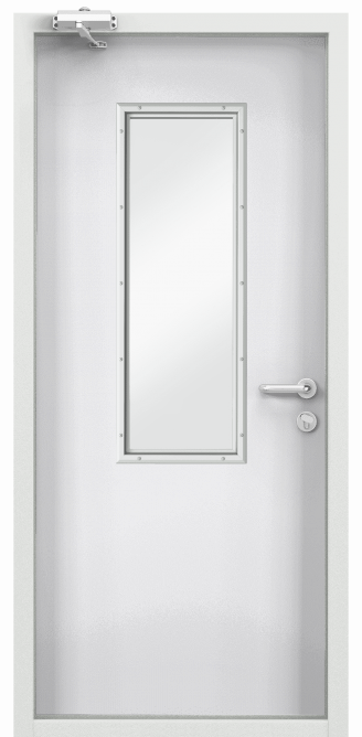 Дверь противопожарная EI 60, Порошково-полимерное покрытие, —, RAL 7035 серый в Туле